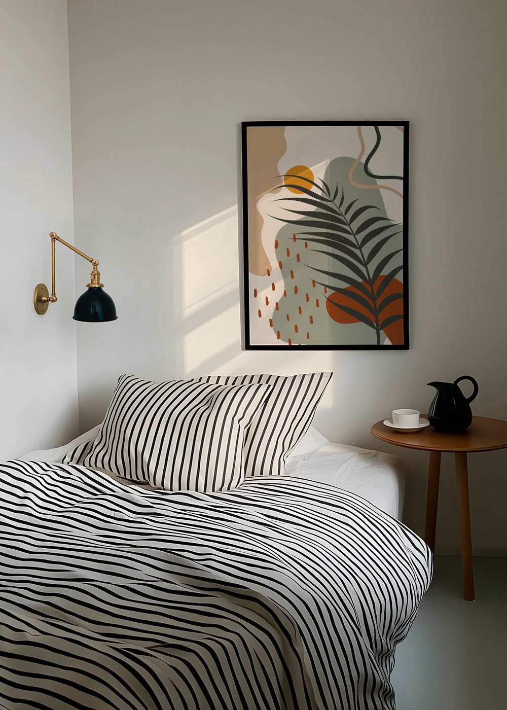Botanisk poster med tropiskt blad minimal