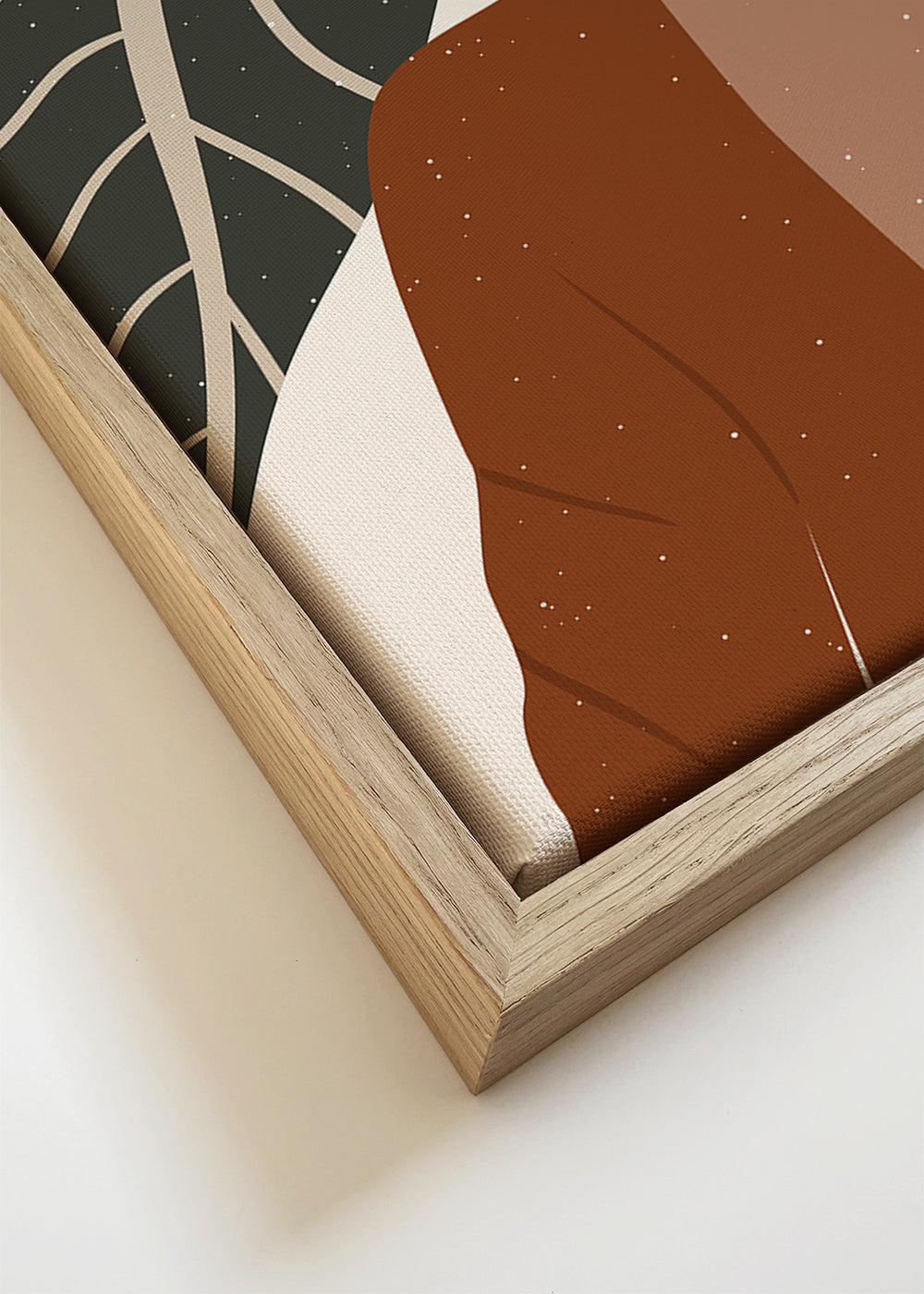 Boho-kvinna illustration med blad