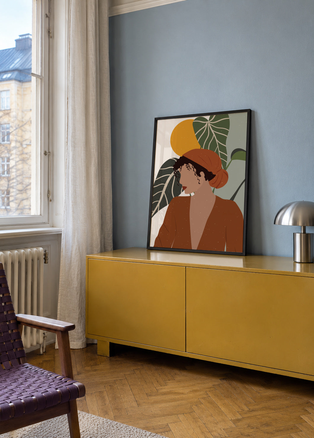 Boho Girl2 - Framed poster in an interior