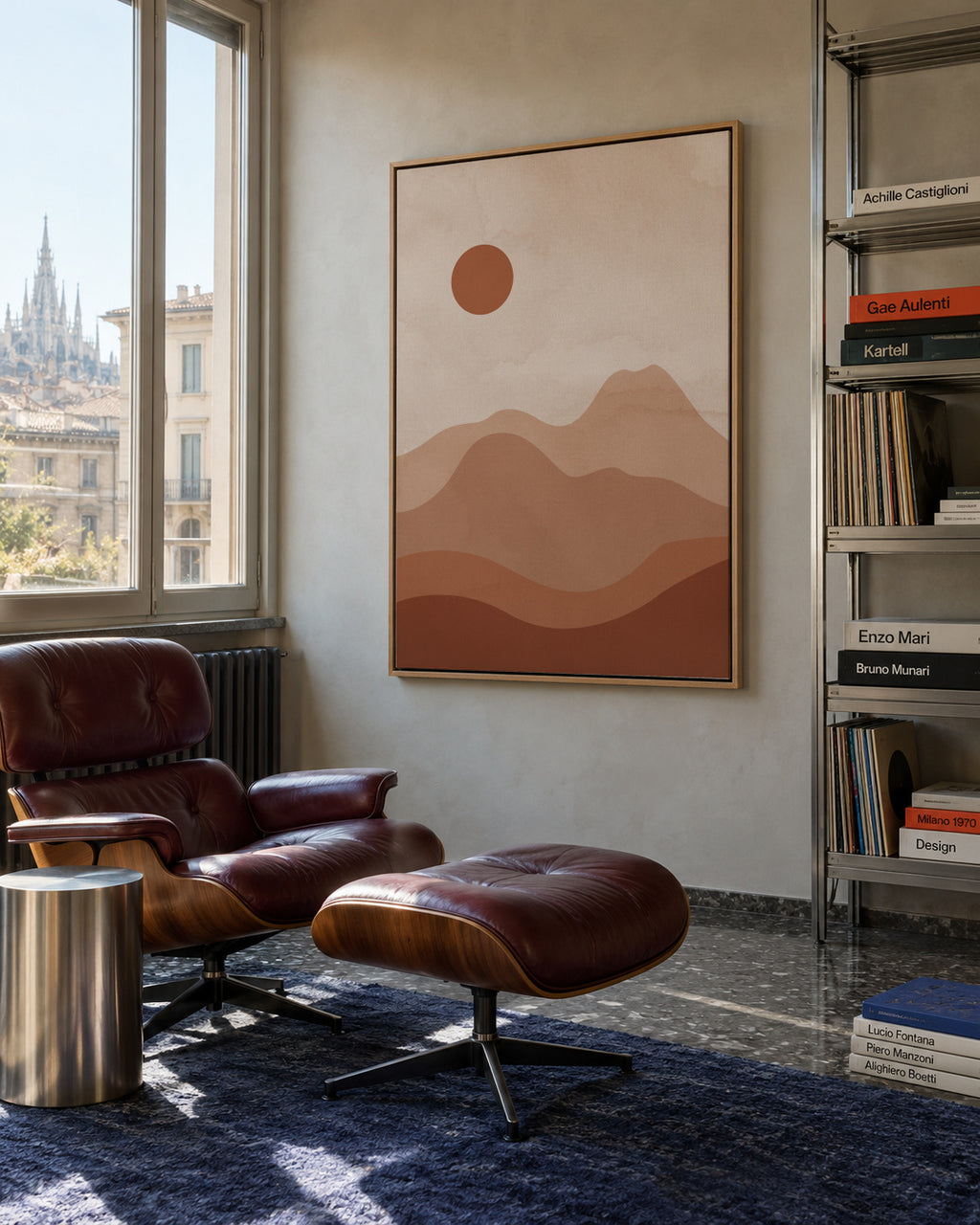 Landscape Sun - Framed canvas in an interior