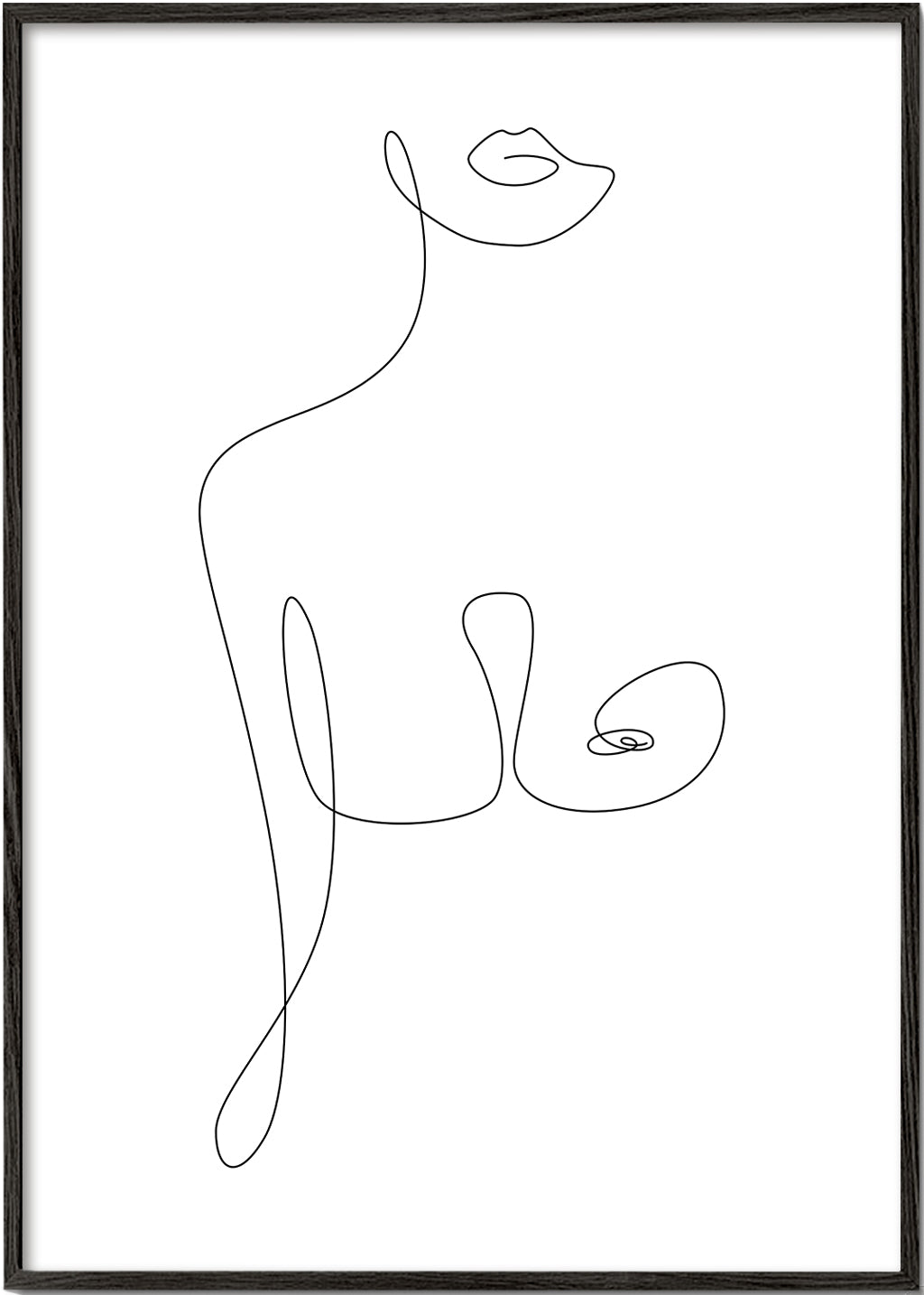 Minimalistisk linjefigur illustration