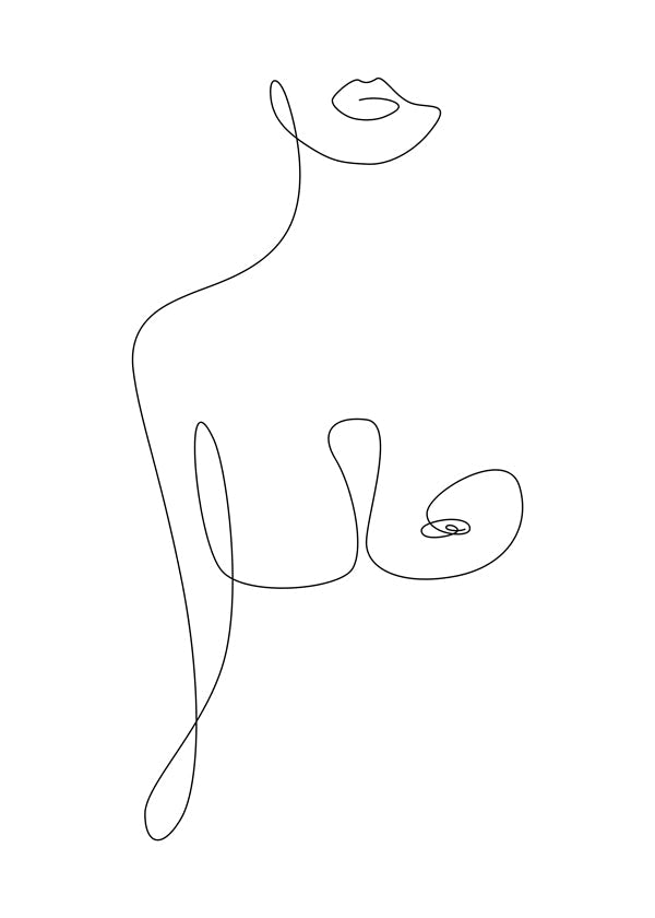 Minimalistisk linjefigur illustration