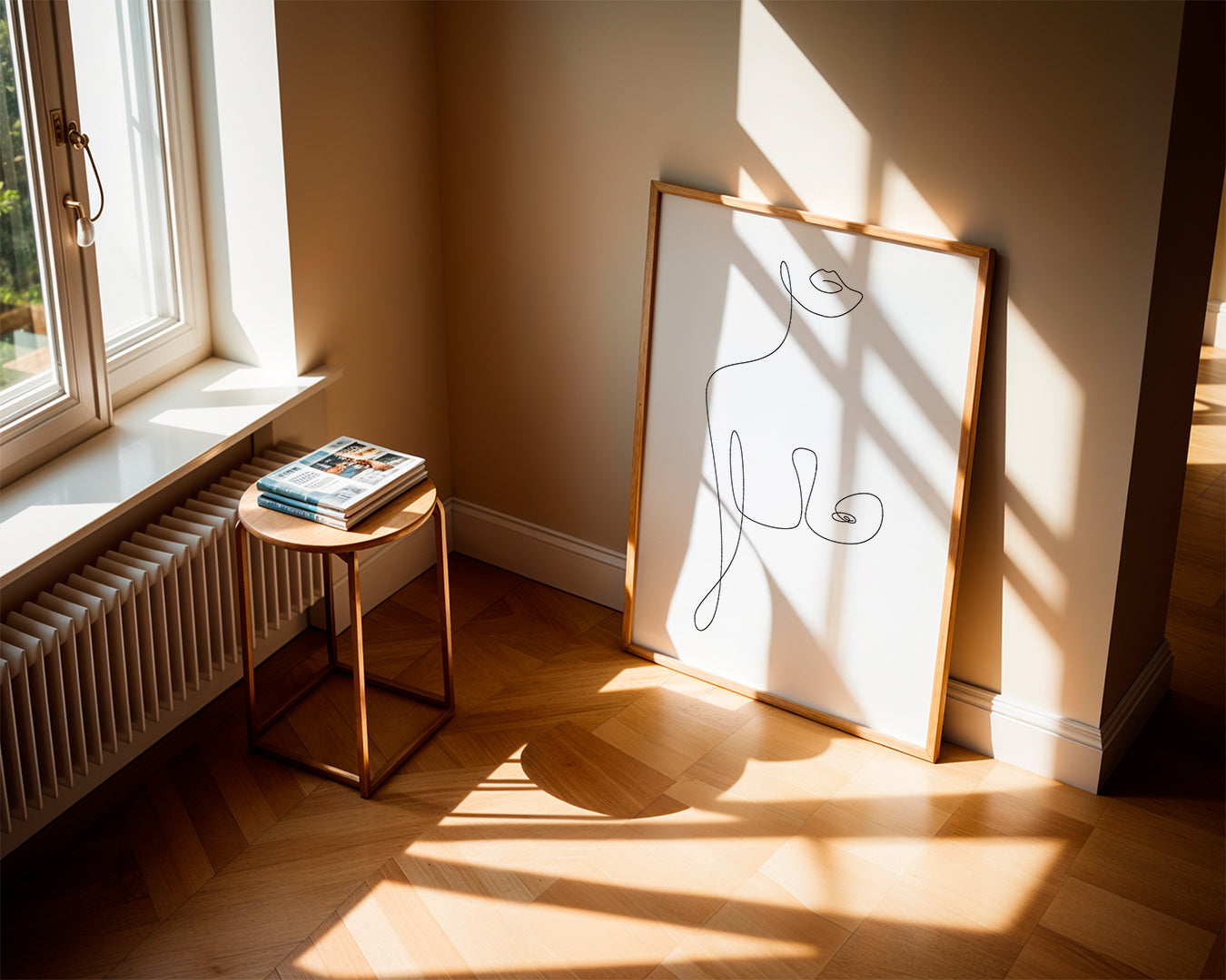 Minimalistisk linjefigur illustration