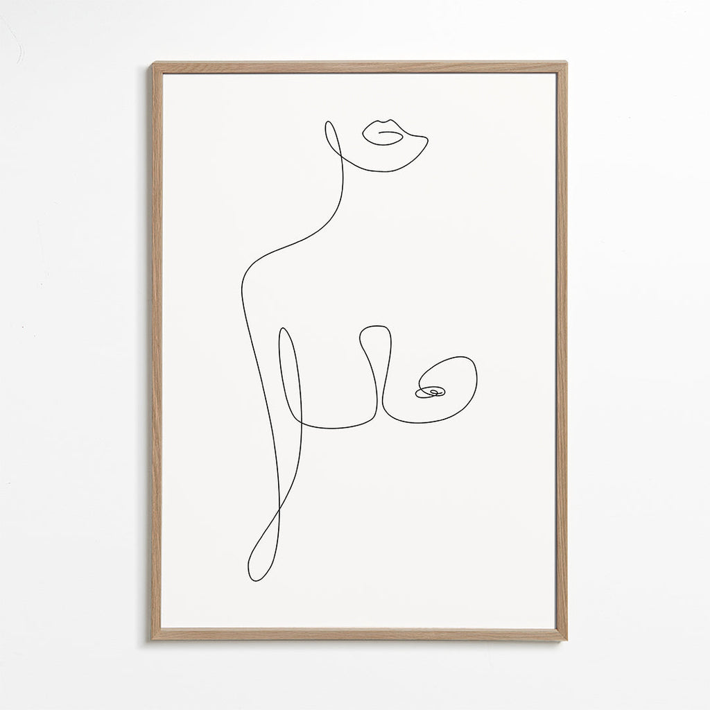 Minimalistisk linjefigur illustration