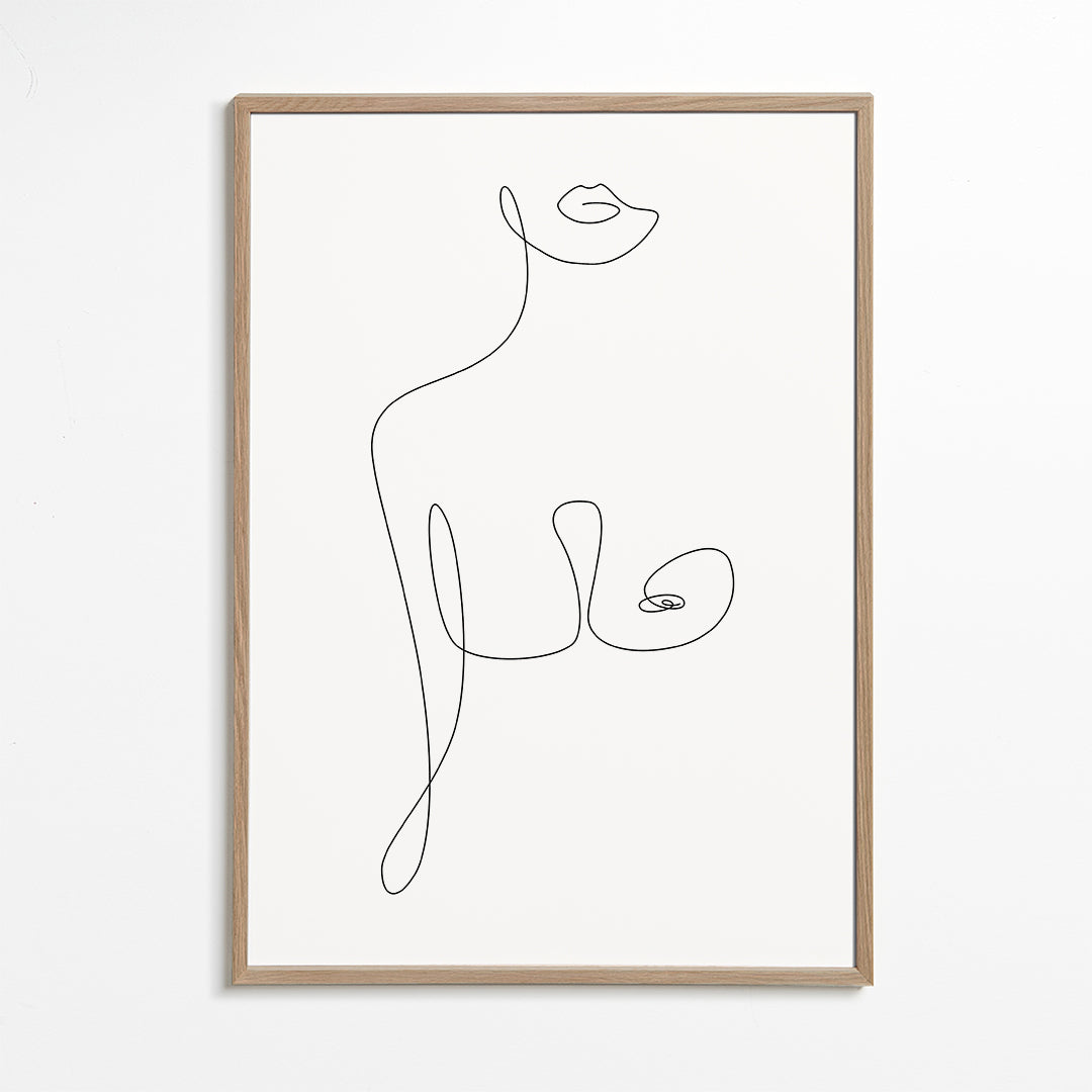 Minimalistisk linjefigur illustration