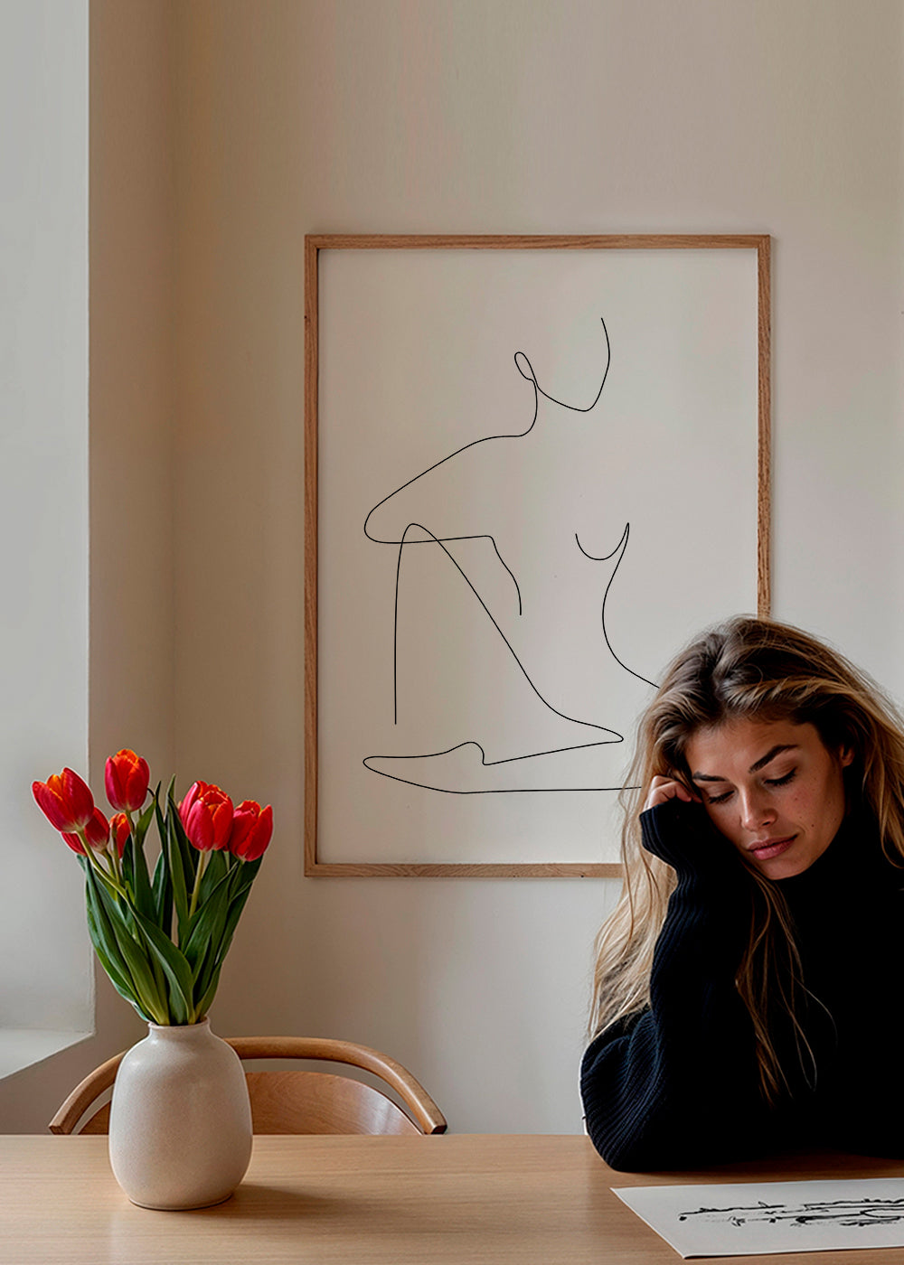 Illustration av minimalistisk linjefigur