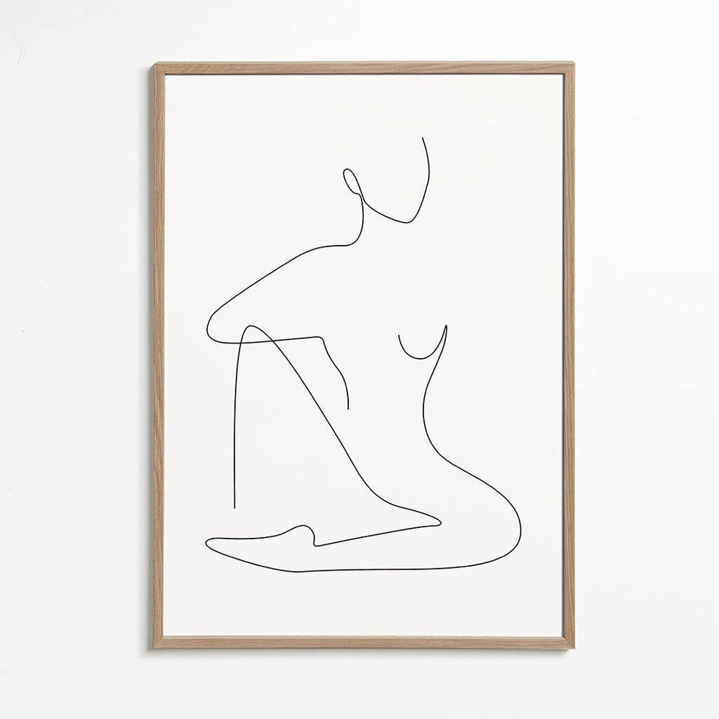 Illustration av minimalistisk linjefigur