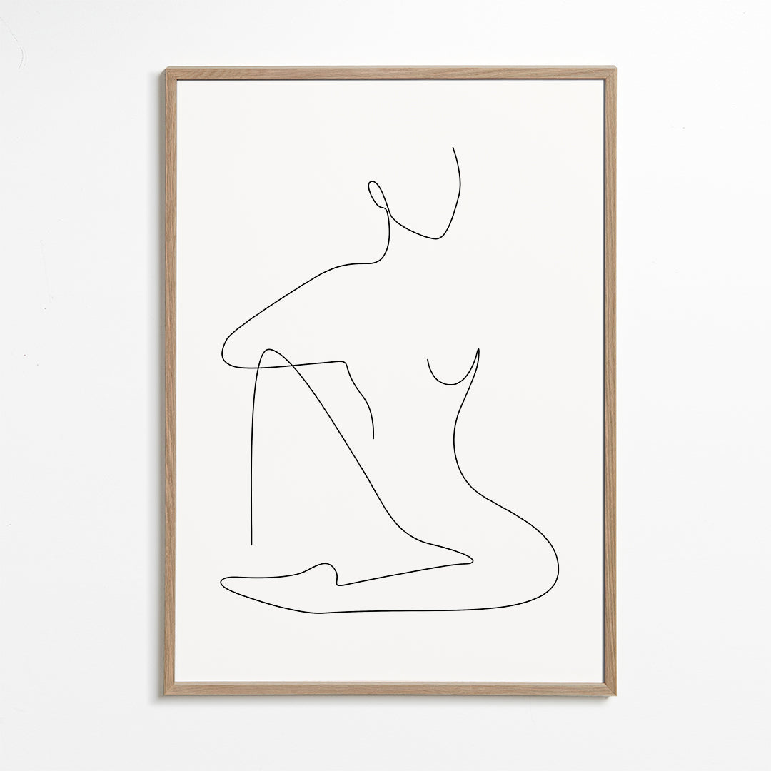 Illustration av minimalistisk linjefigur