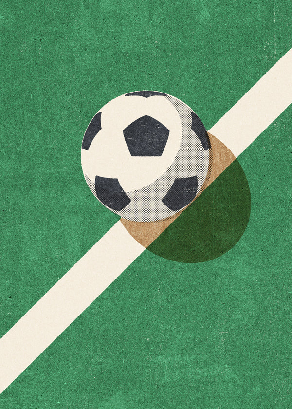 Sportkonst: fotboll på linjen