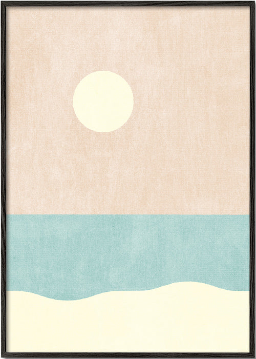 Minimalistiskt strandlandskap