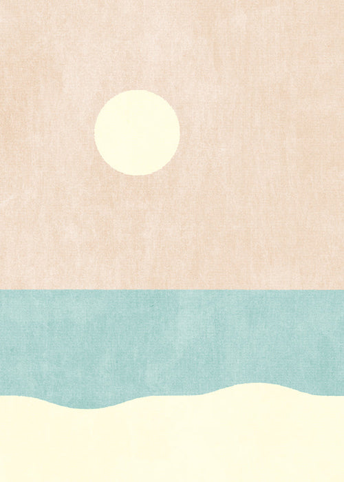 Minimalistiskt strandlandskap