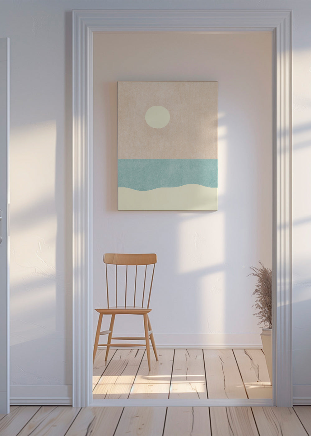 Minimalistiskt strandlandskap