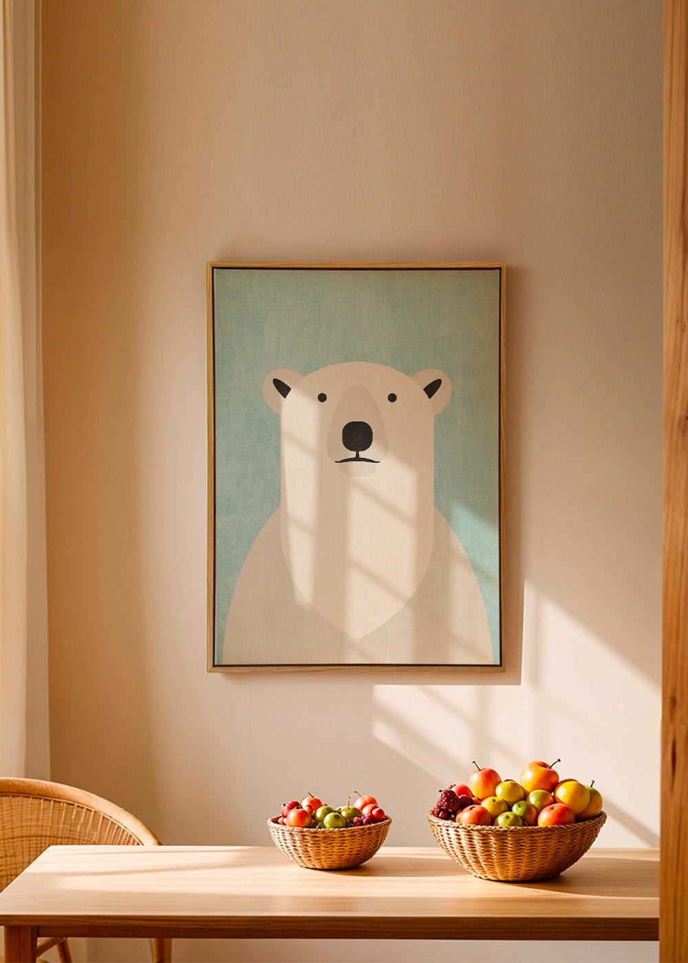 Tavla isbjörn minimalistisk