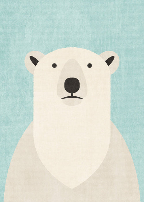 Tavla isbjörn minimalistisk