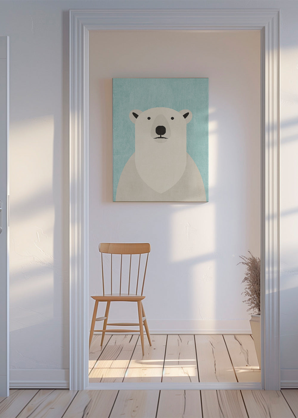 Tavla isbjörn minimalistisk