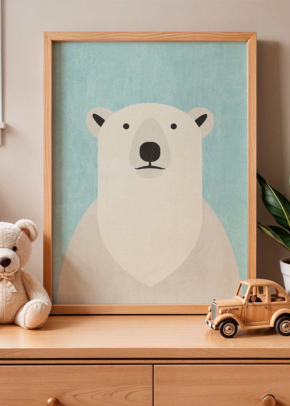 Tavla isbjörn minimalistisk