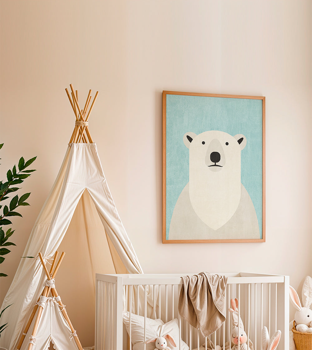 Tavla isbjörn minimalistisk
