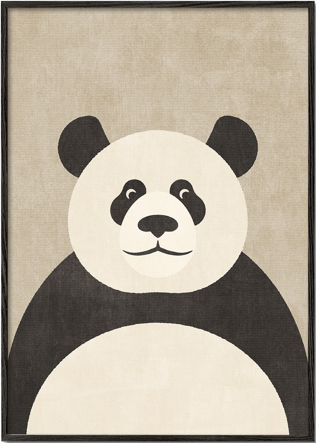 Pandaillustration för barnrum