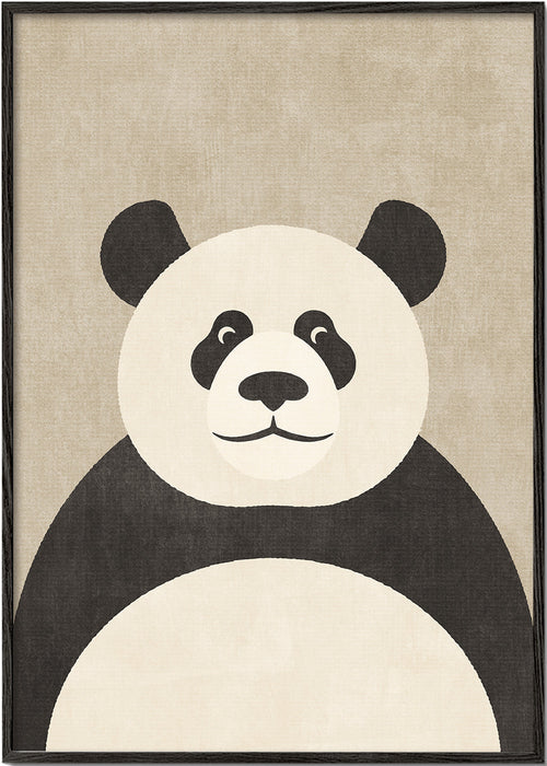 Pandaillustration för barnrum