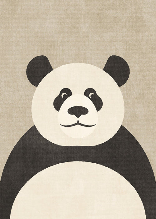 Pandaillustration för barnrum
