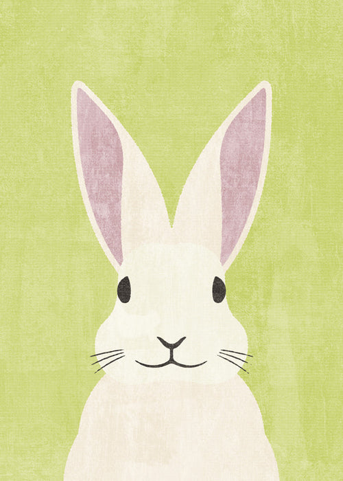 Kaninillustration i mjuka pasteller