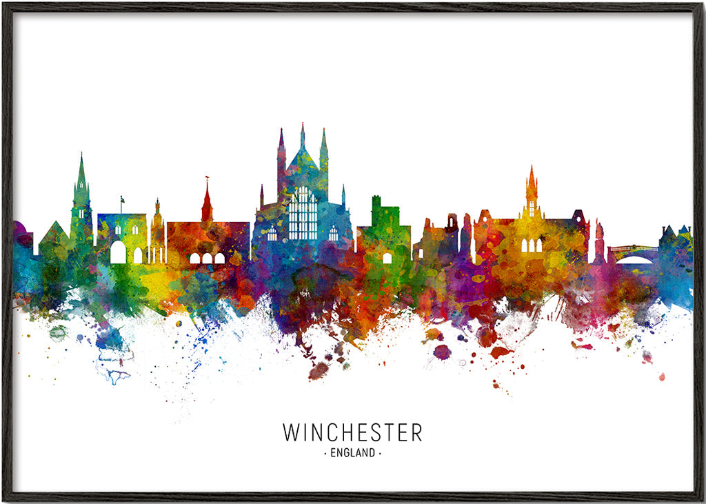 Kökskonst Winchester skyline i flerfärgat