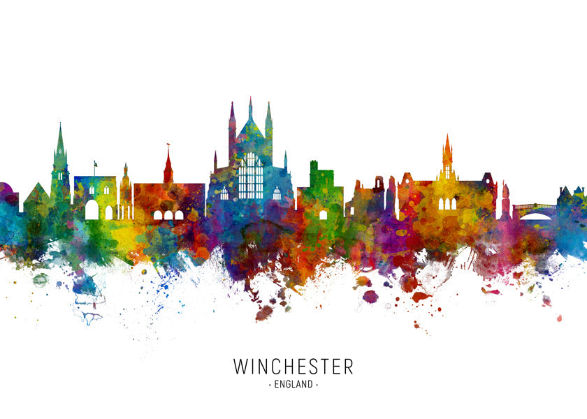 Kökskonst Winchester skyline i flerfärgat