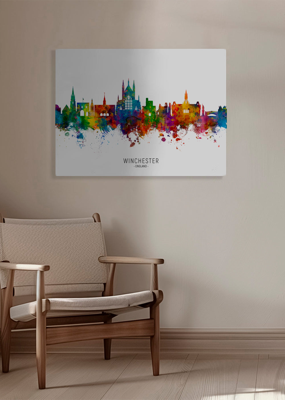 Kökskonst Winchester skyline i flerfärgat