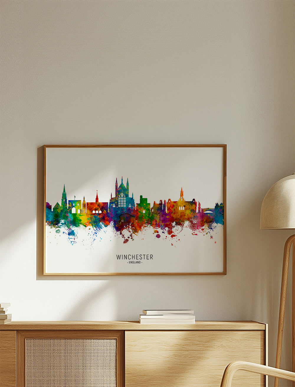 Kökskonst Winchester skyline i flerfärgat