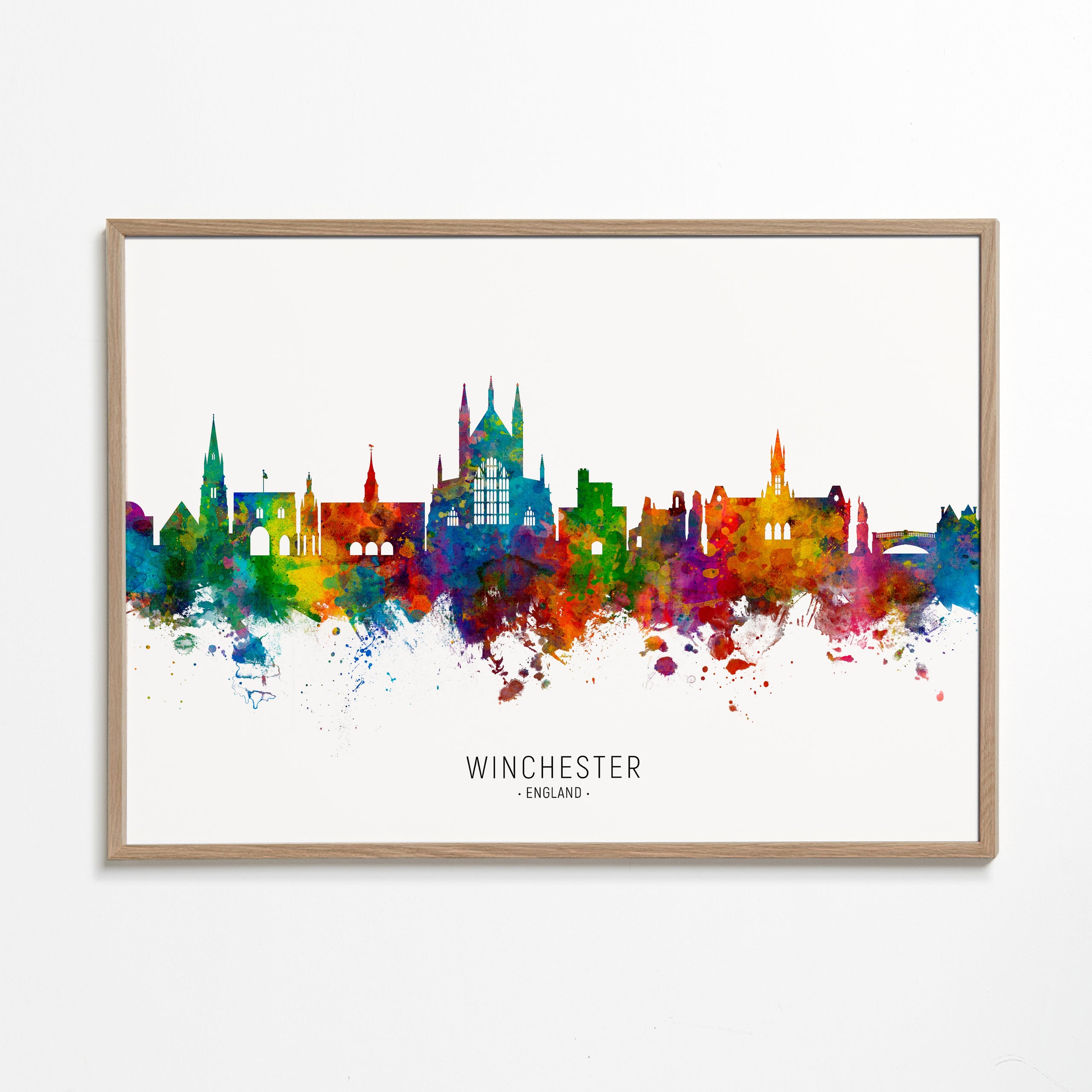 Kökskonst Winchester skyline i flerfärgat