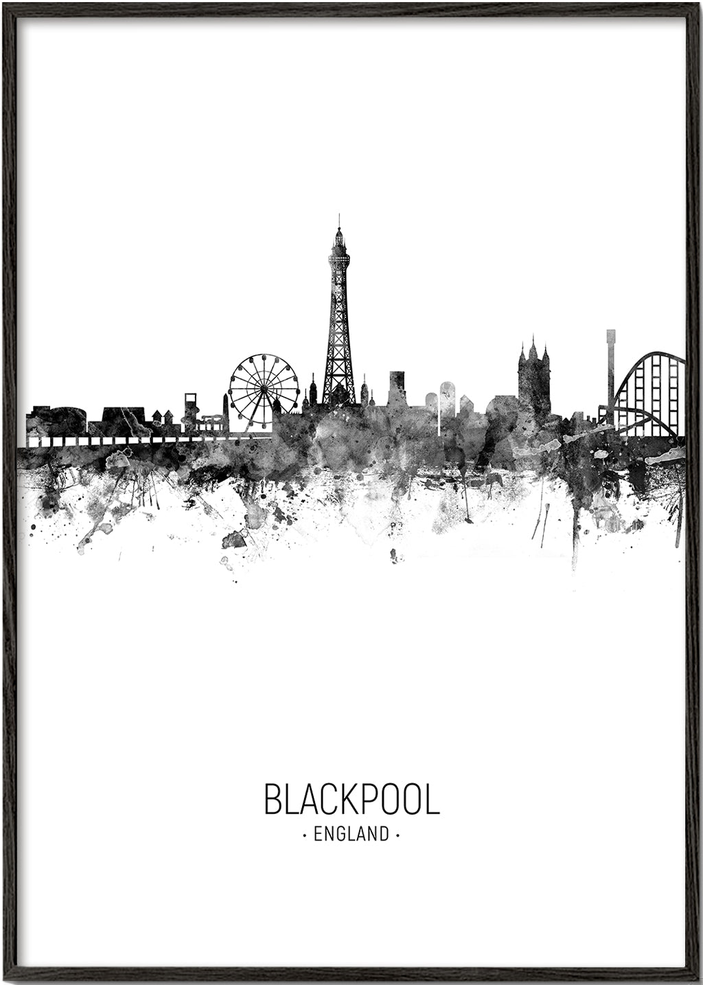 Kökskonst Blackpool skyline bläck