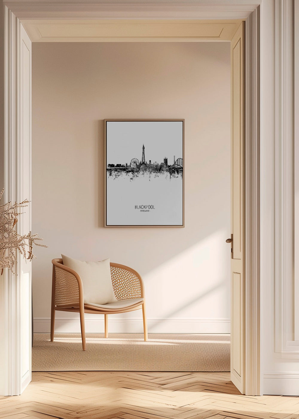 Kökskonst Blackpool skyline bläck