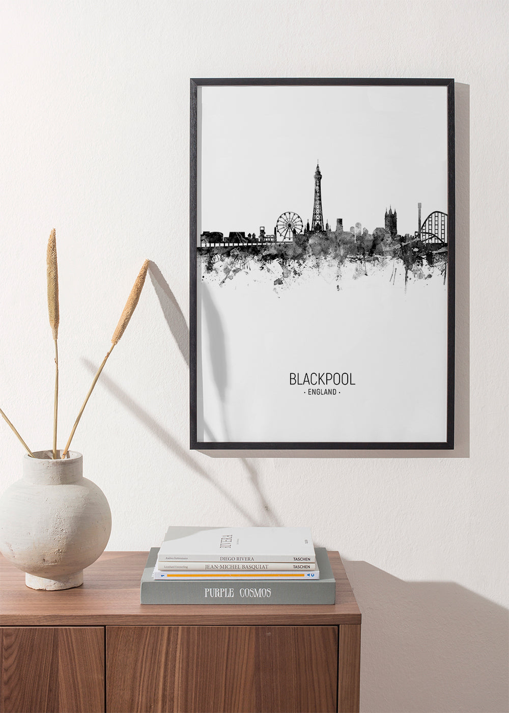 Kökskonst Blackpool skyline bläck