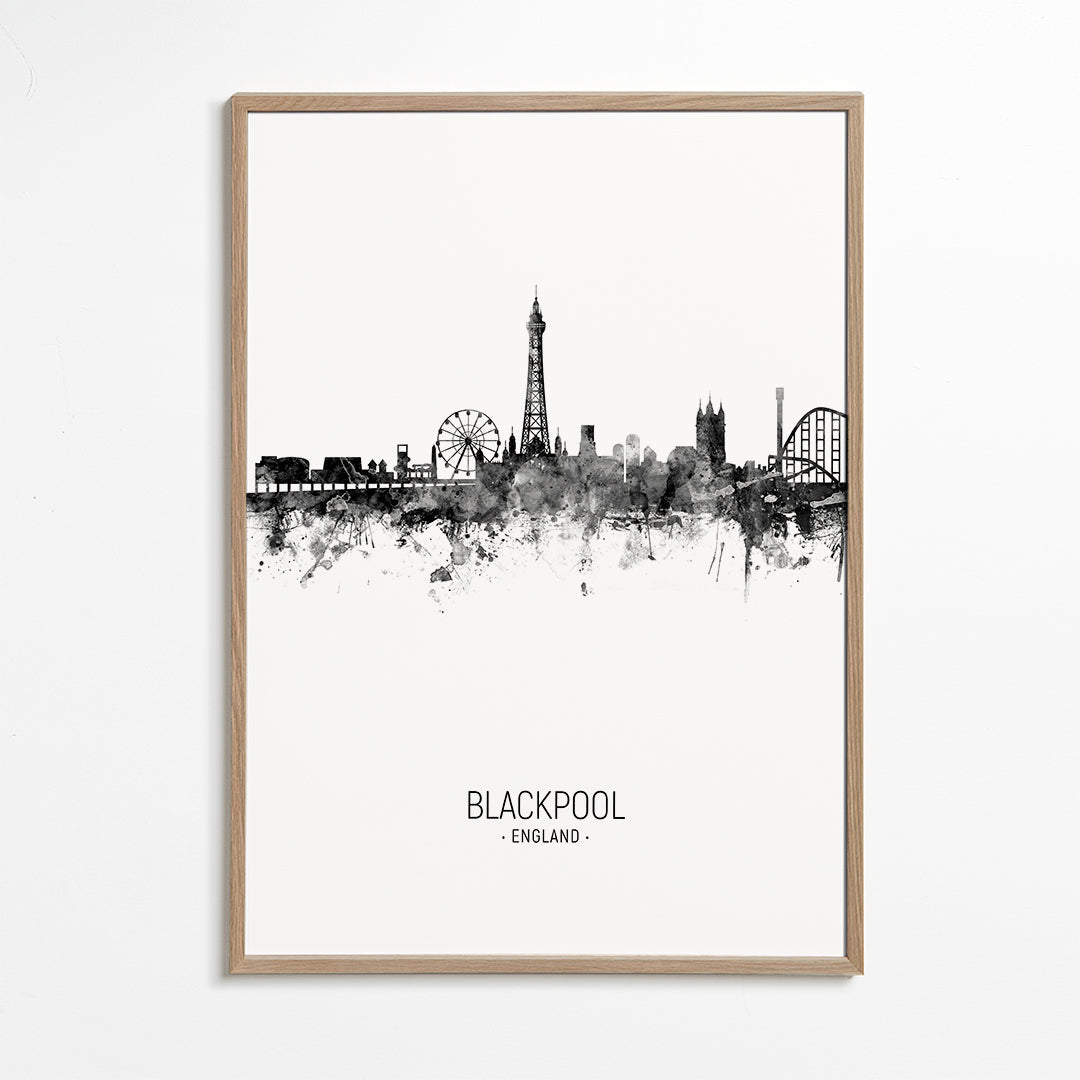 Kökskonst Blackpool skyline bläck