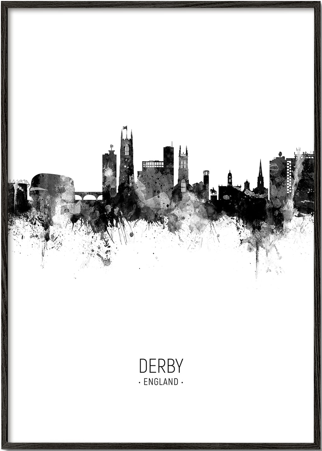 Stadskonst: Derby skyline i bläck