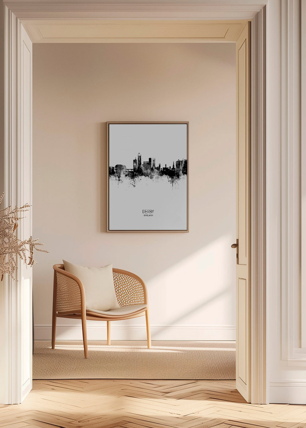 Stadskonst: Derby skyline i bläck