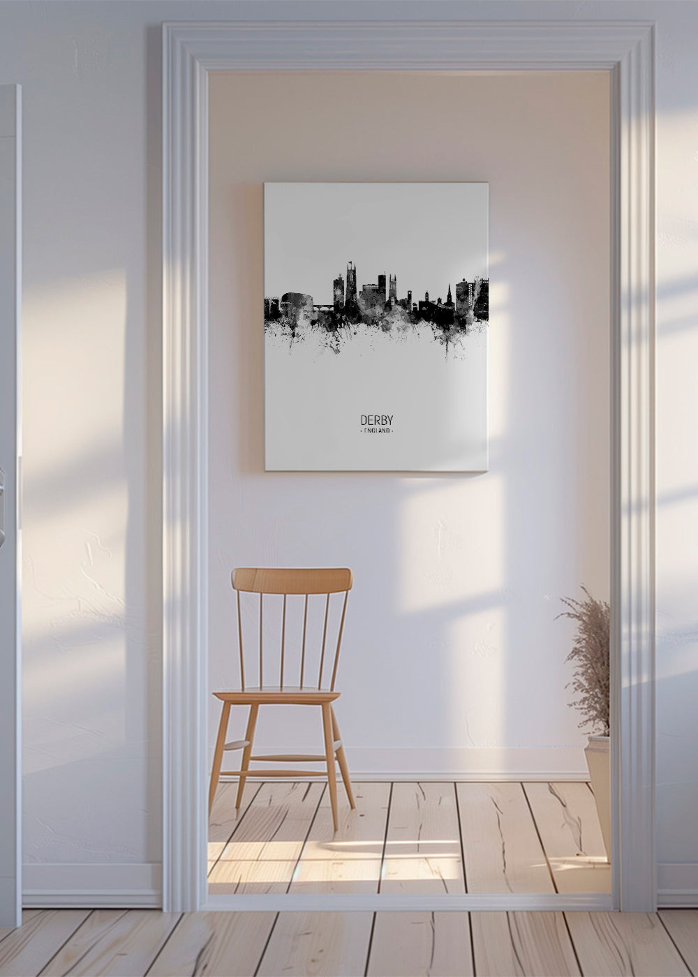 Stadskonst: Derby skyline i bläck