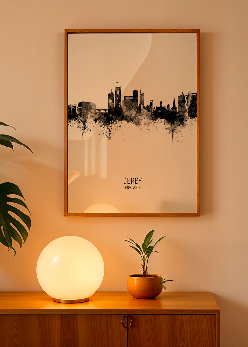 Stadskonst: Derby skyline i bläck