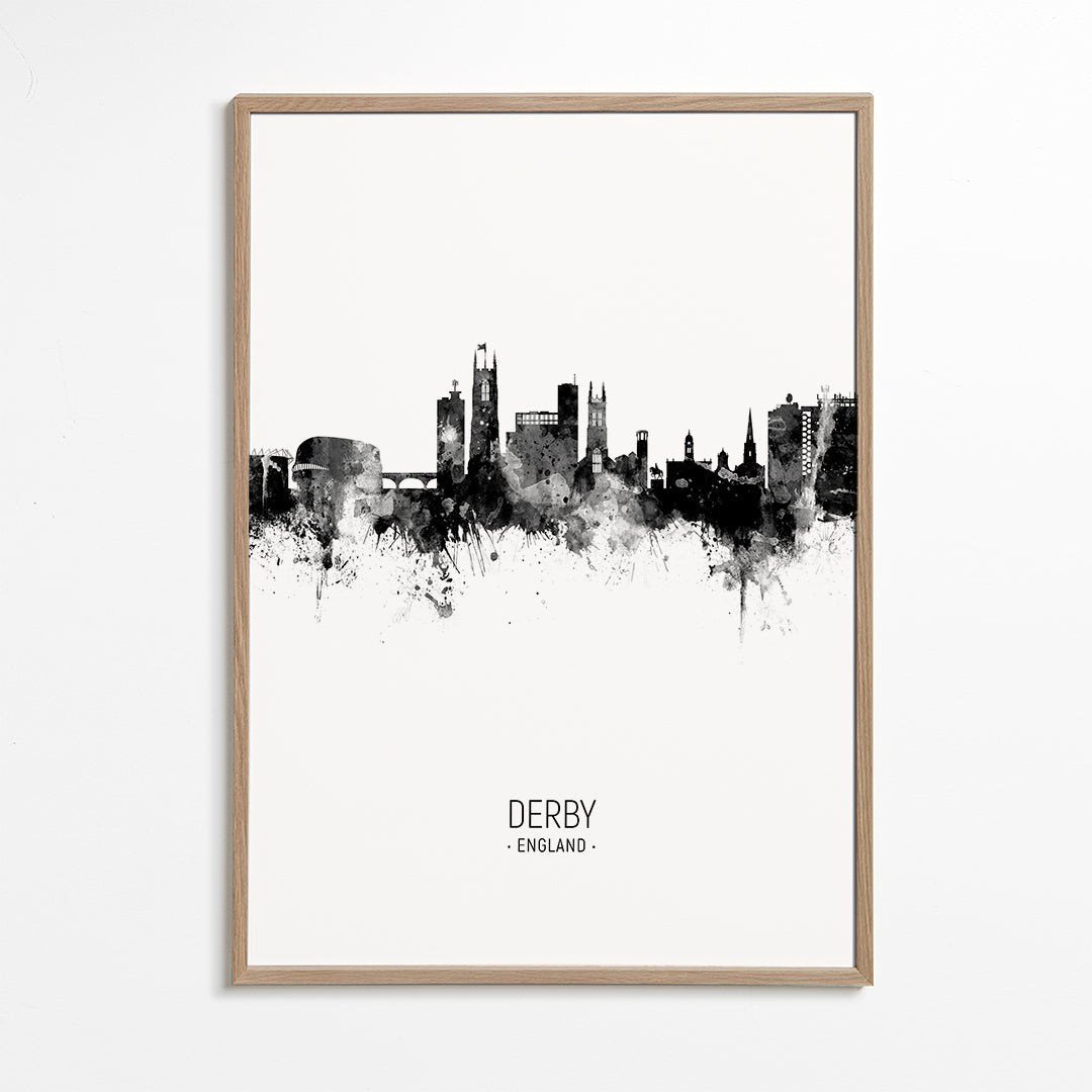 Stadskonst: Derby skyline i bläck