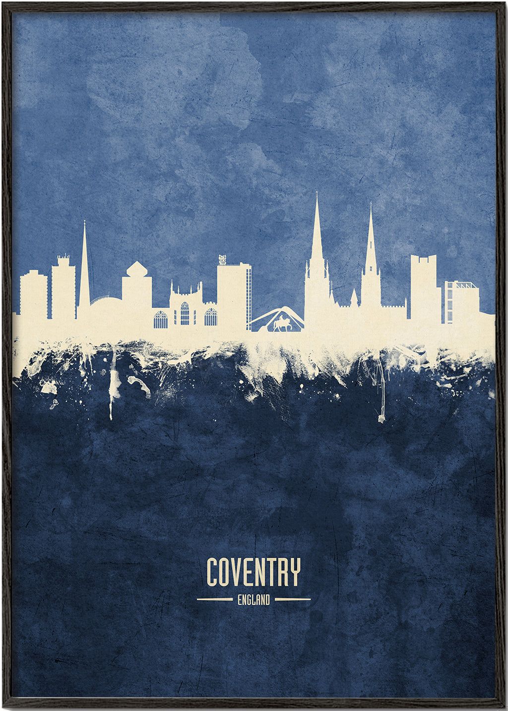 Kökskonst Coventry blå siluett