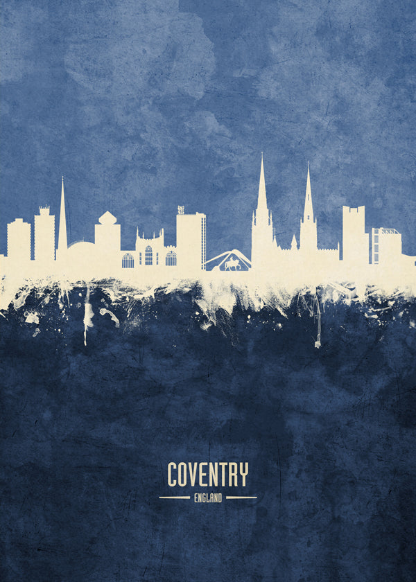 Kökskonst Coventry blå siluett
