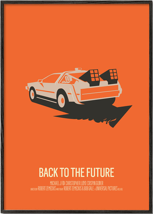 Vintage poster DeLorean orange