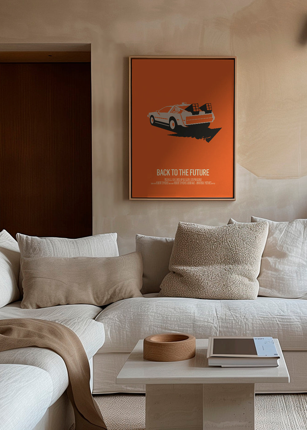 Vintage poster DeLorean orange