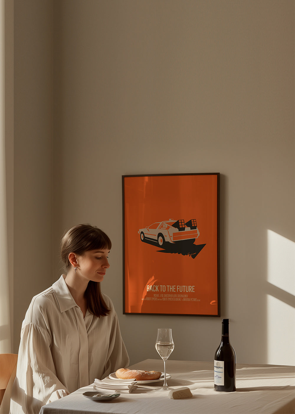 Vintage poster DeLorean orange