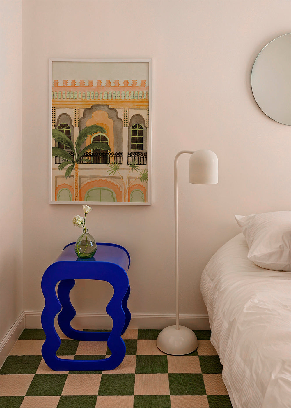 Kökskonst: riad-fasad i akvarell