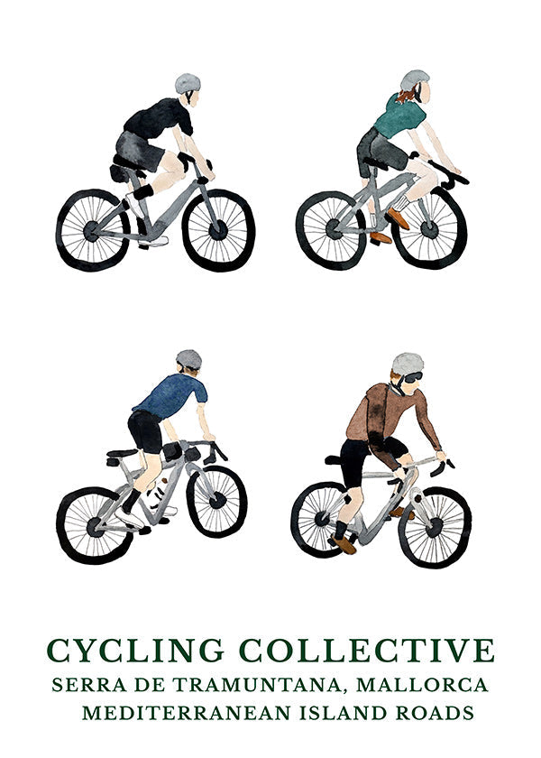 Sportkonst Mallorca cyklister