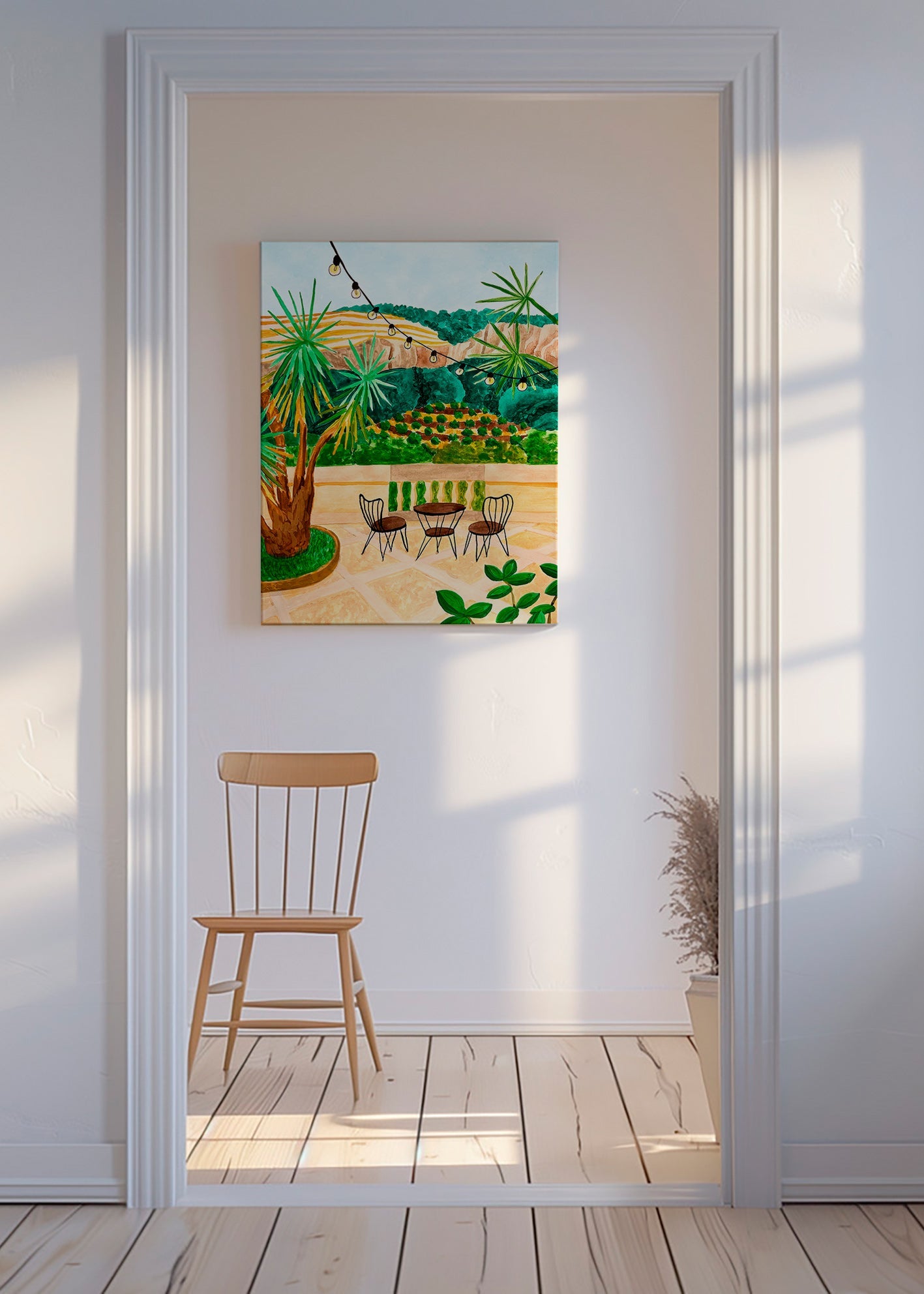 Botanisk poster: medelhavsterrass