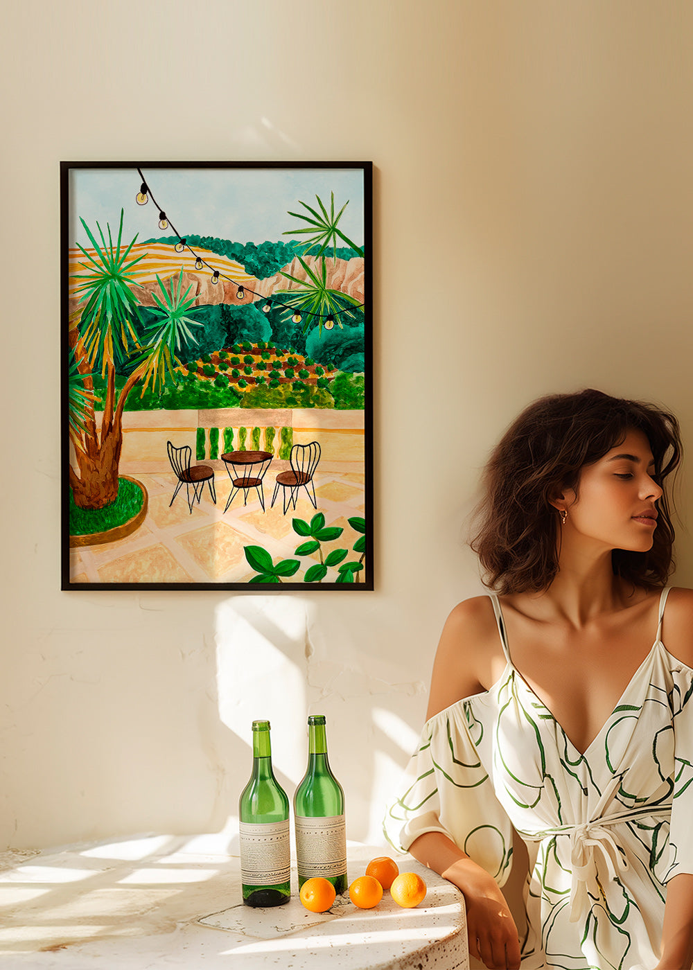 Botanisk poster: medelhavsterrass