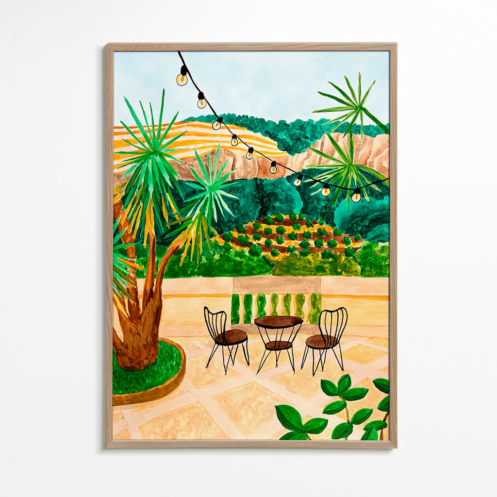 Botanisk poster: medelhavsterrass
