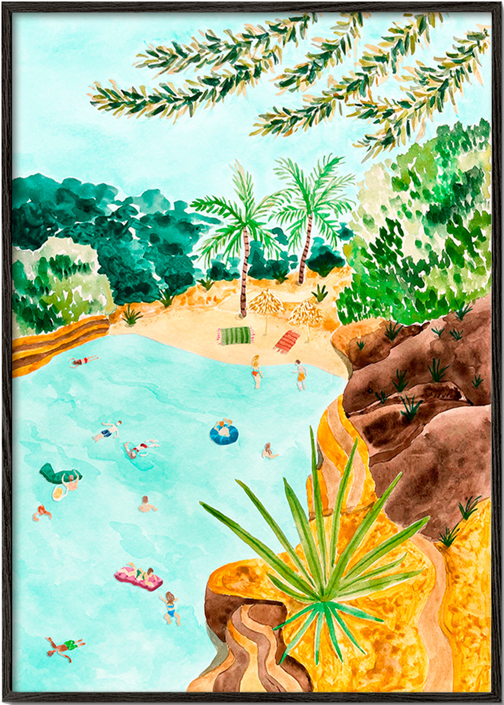 Landskapskonst Kustvik illustration